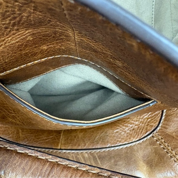 Womens Frye Melissa Four Poster Leather Hobo Bag Brown Style DB1488 - Picture 10 of 15